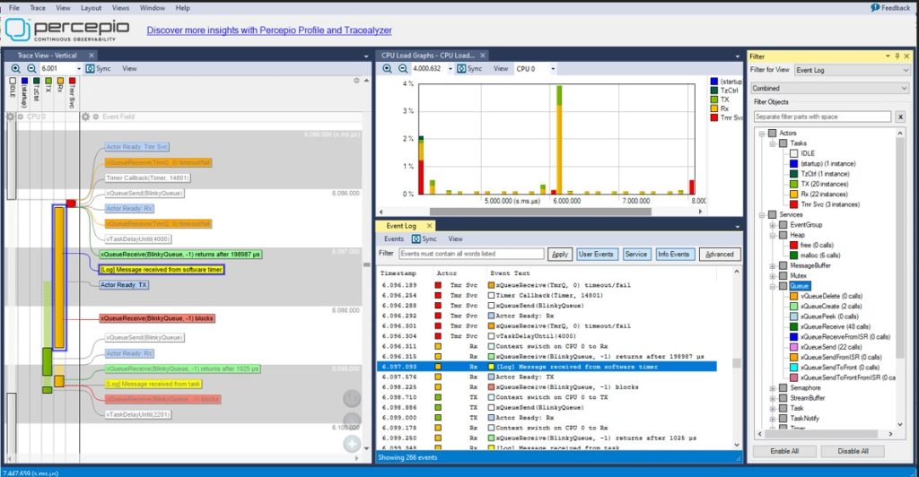 Percepio View FreeRTOS