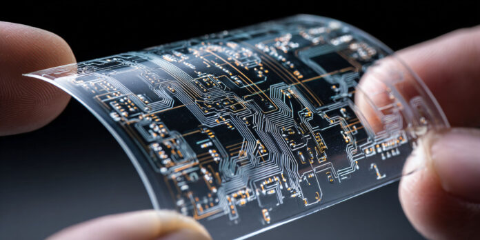 Flexible Circuit Board Tech Held in Hand PCB Flessibile