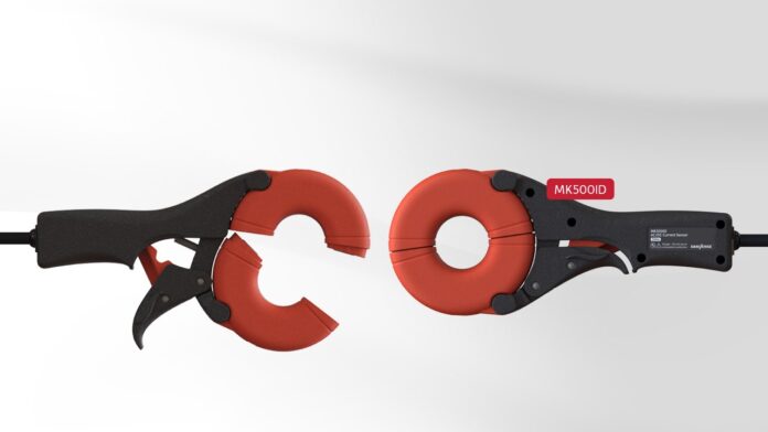 Il trasduttore a pinza MK500ID di Danisense misura fino a 500 A con tecnologia fluxgate, con precisione del ±0,1% e banda a 1 MHz.