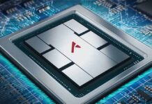 Chip Huawei Ascend per intelligenza artificiale su circuito stampato, simbolo dell'autonomia tecnologica cinese