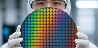 Controlli export Cina sulla progettazione di chip AI: wafer di silicio