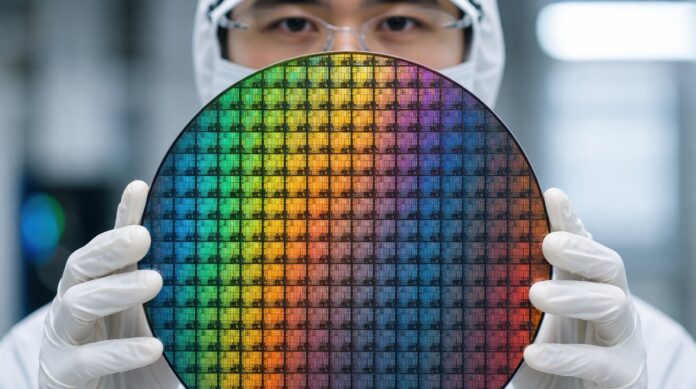 China microchip manufacturing chip war restrictions Controlli export Cina sulla progettazione di chip AI: wafer di silicio