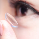 human eye and contact lens