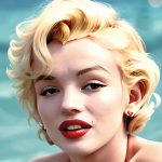 Fig. 7A Trucco anni ’50, in un immagine generata tramite AI ispirata a Marylin Monroe.
