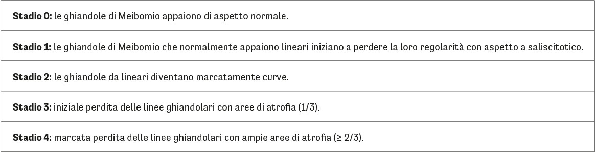 Fig. 9 Stadiazione meibografia mediante Keratograph.