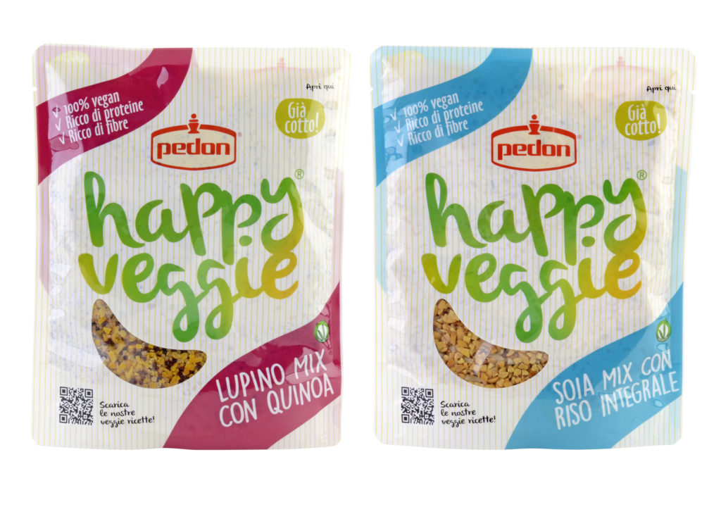 Lupino mix e Soia mix, nella gamma Happy Veggie di Pedon
