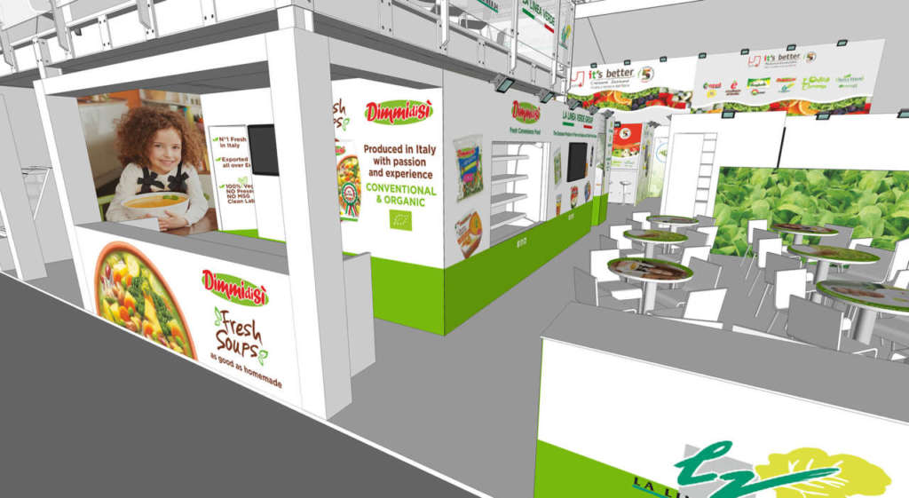 Lo stand della Linea Verde a Fruit Logistica, la fiera dell'ortofrutta che si svolgerà a Berlino