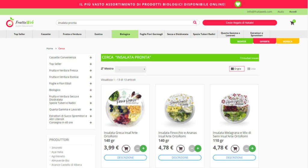 Con oltre 1.300 varietà di frutta e verdura fresca dall’Italia e dal mondo e 40mila clienti, da start up Fruttaweb è entrata nella classifica dei 200 migliori e-commerce italiani