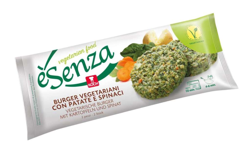 I burger surgelati veg di Koch con patate e spinaci: un mercato in forte crescita