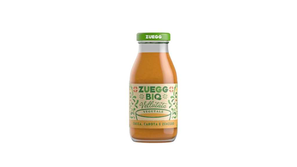 Zuegg Bio, la vellutata con zucca, carote e zenzero. La linea esce sul mercato con cinque varietà da coltura biologica a base verdure