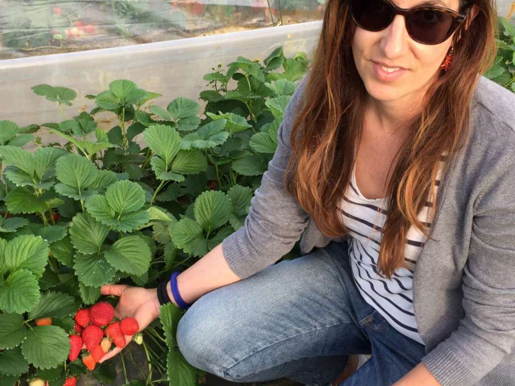 Lucilla Danesi, responsabile del settore fragola per Geoplant Vivai. Con il tecnico commerciale Michele Montanari era presente alla kermesse
