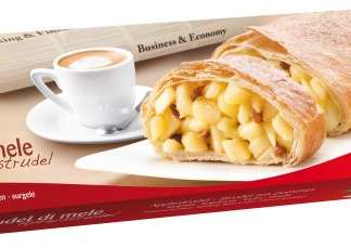 Lo strudel di mele Koch è disponibile nel reparto surgelati della gdo: è senza conservanti e additivi e preparato con ingredienti del territorio