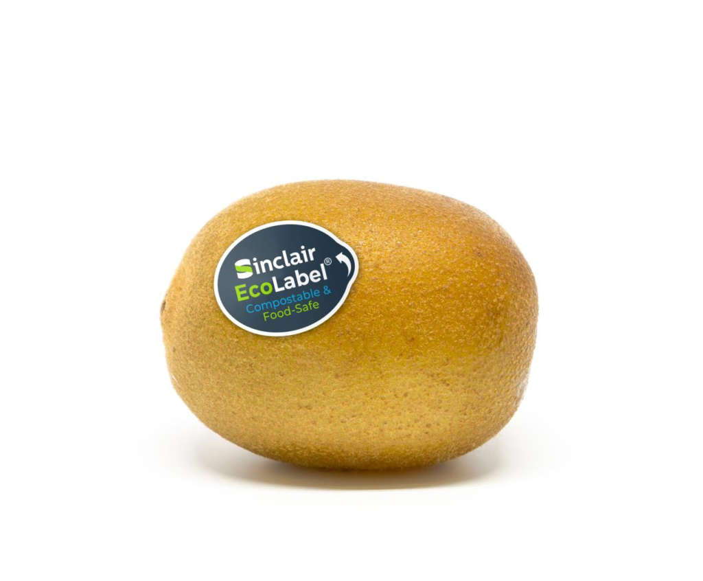 Dalla prossima stagione i kiwi Zespri bio avranno l'etichetta compostabile Sinclair EcoLabel certificata