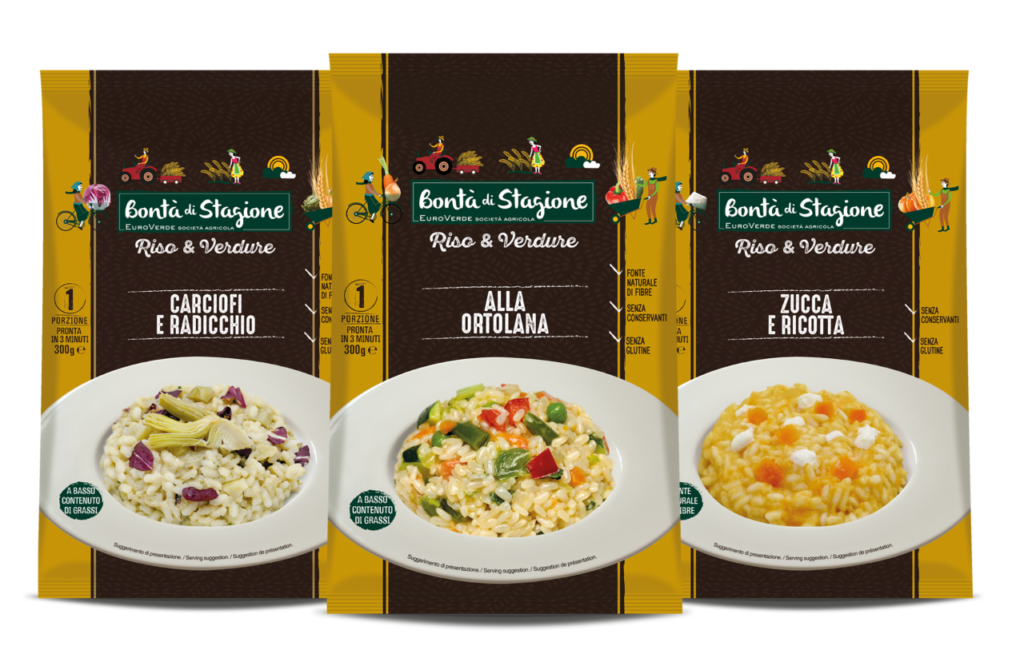 La linea Riso & Verdure del brand Bontà di Stagione di Euroverde: sarà protagonista allo Spazio Conad Collatina
