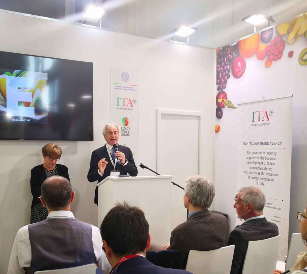 L'intervento sul progetto Made in Nature di Paolo Bruni, presidente di CSO Italy a Fruit Logistica