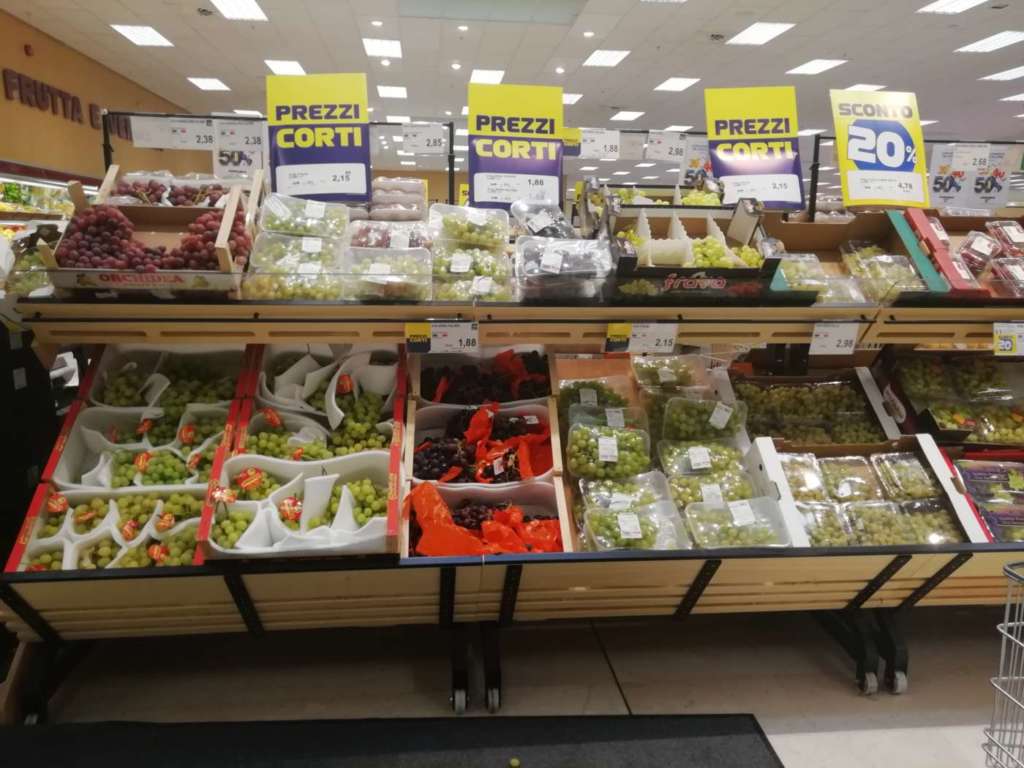 Leggeri cali per il prezzo dell’uva da tavola, la cui domanda è ampiamente sostenuta dalle grandi produzioni nazionali