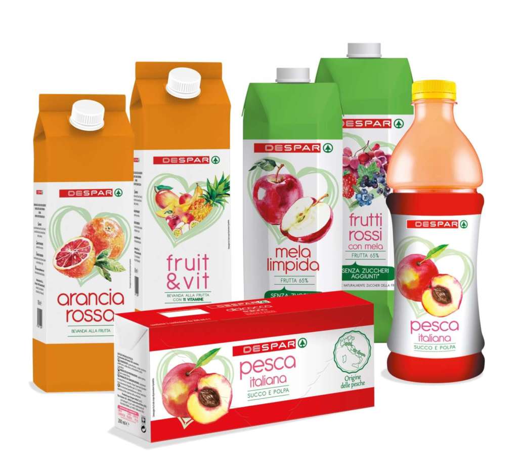 La nuova gamma di bevande alla frutta Despar