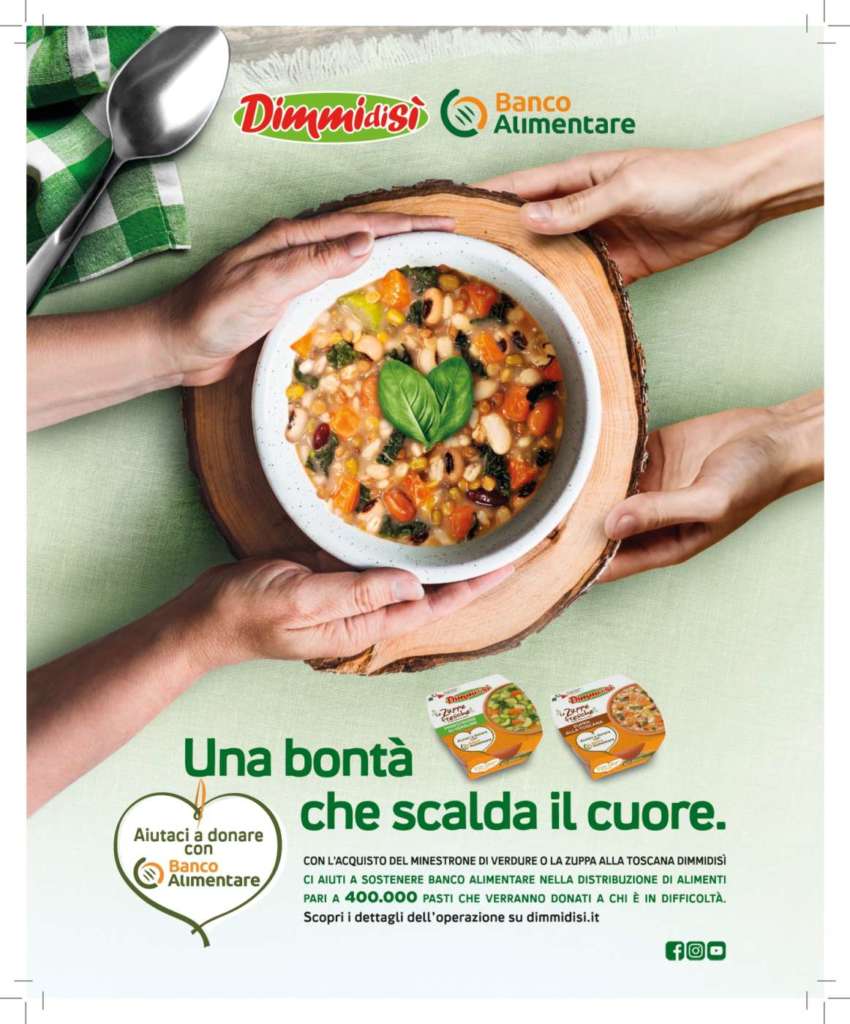 Il brand DimmidiSì e Banco Alimentare insieme per un'iniziativa di solidarietà