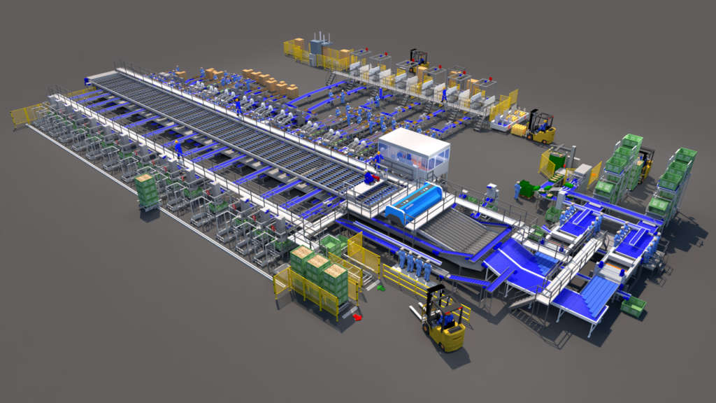 Progetto Icoel in 3d per un nuovo impianto dedicato al kiwi