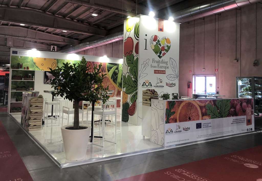 Lo stand (Hall3 / A026) di I love fruit&veg from Europe a Cibus