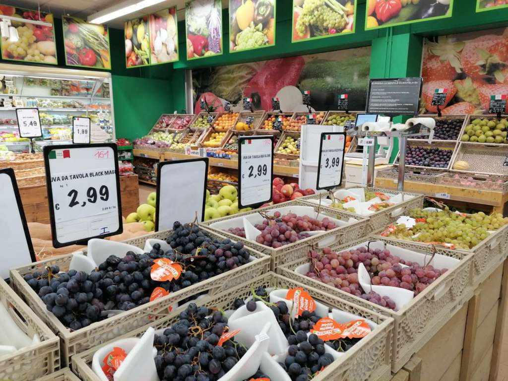 Prezzi in aumento per l'uva da tavola senza semi