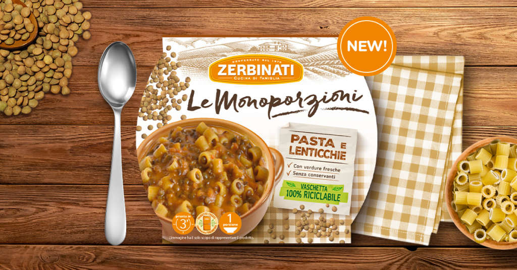 Pasta e Lenticchie Zerbinati Monoporzioni