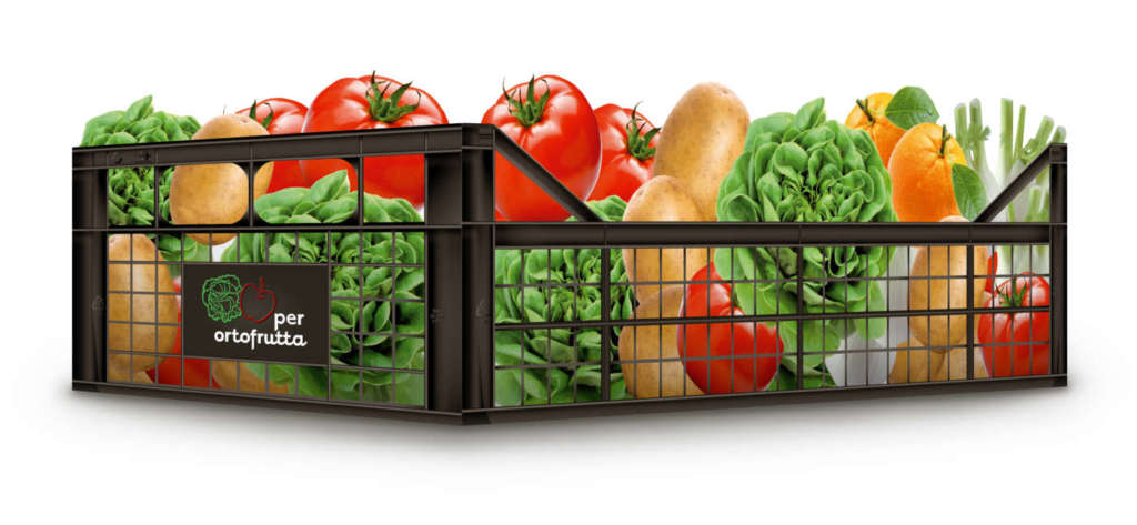 Le cassette per l'ortofrutta di Conip sono in plastica riciclata e sono riciclabili