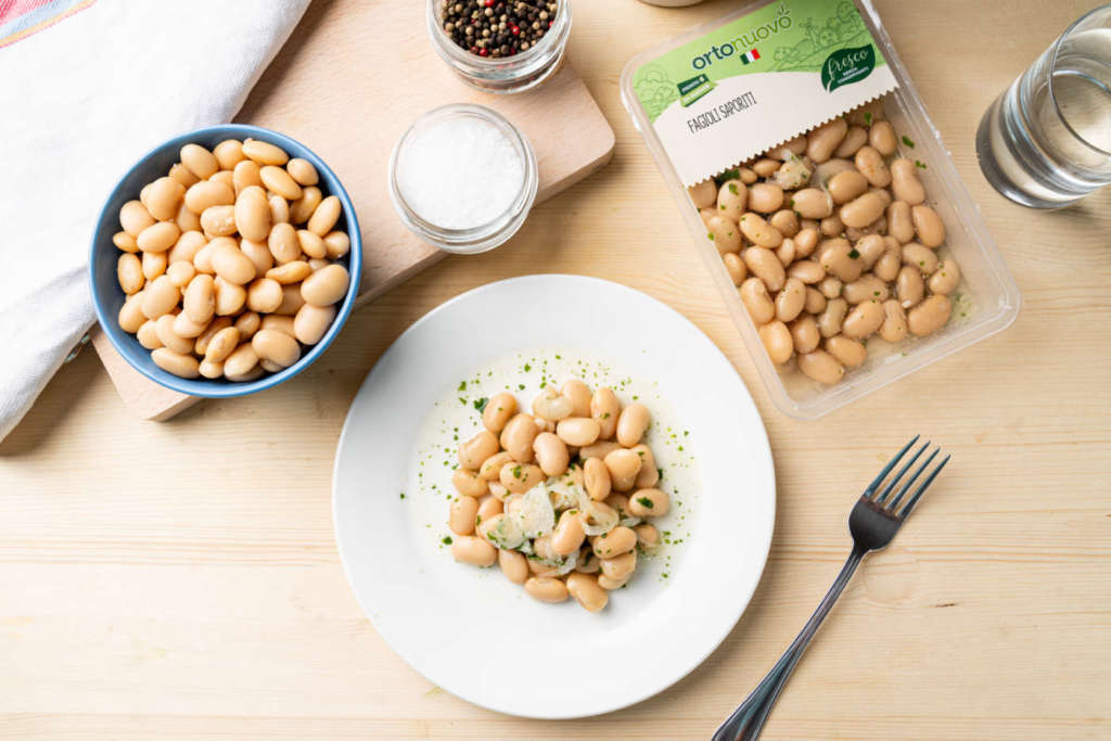 Prodotto a marchio Ortonuovo, fagioli saporiti