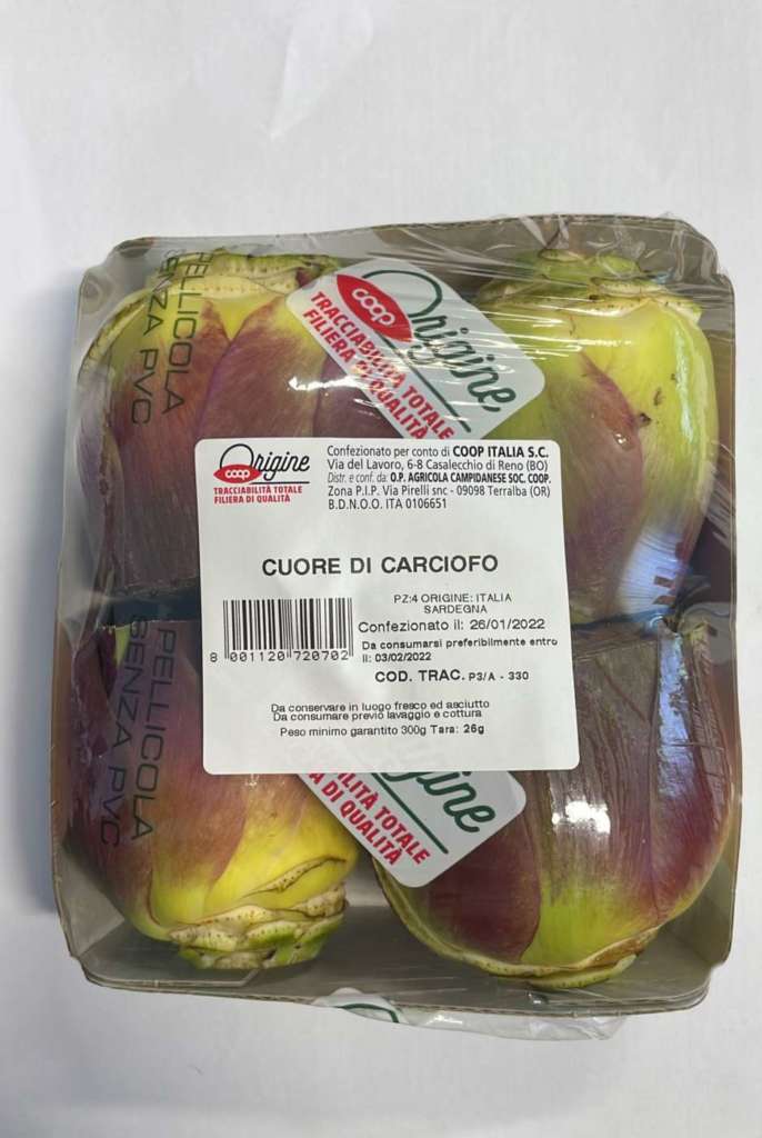 La novità pl, Cuore di carciofo, dell'Orto di Eleonora a marchio Coop