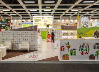 Lo stand di Italian Fruit Village a Fruit Logistica