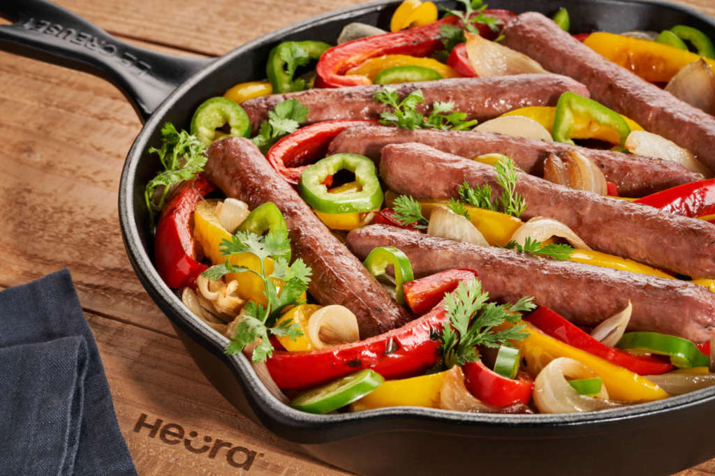 La salsiccia vegetale a marchio Heura