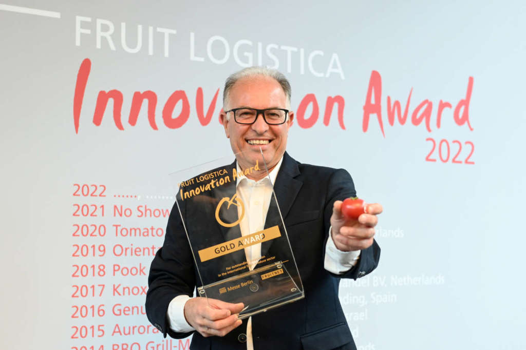 Pedro Ruiz, presidente di Granada La Palma ritira il Fruit Logistica Innovation Award