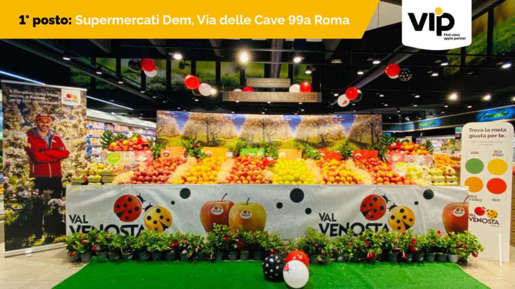 L'allestimento del punto di vendita che ha vinto il primo premio