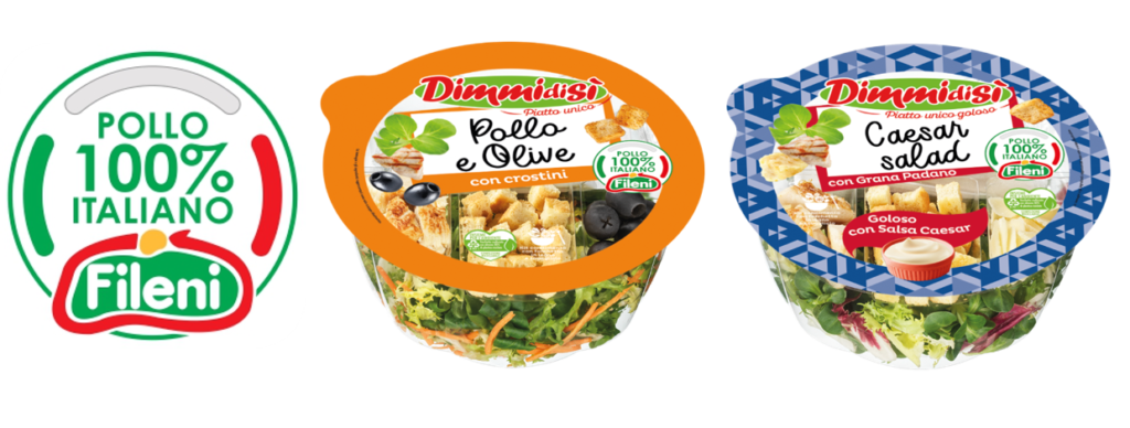 Le due insalatone arricchite Dimmidisì con bollino Fileni