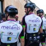Partenza delle delegazioni dei ciclisti dall'azienda Melanzì