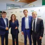 Federico Odella, ceo Bonduelle Italia, con Ettore Prandini (Coldiretti), Sonia Ricci (Unaproa) e Antonio Salvatore (Op Oasi)