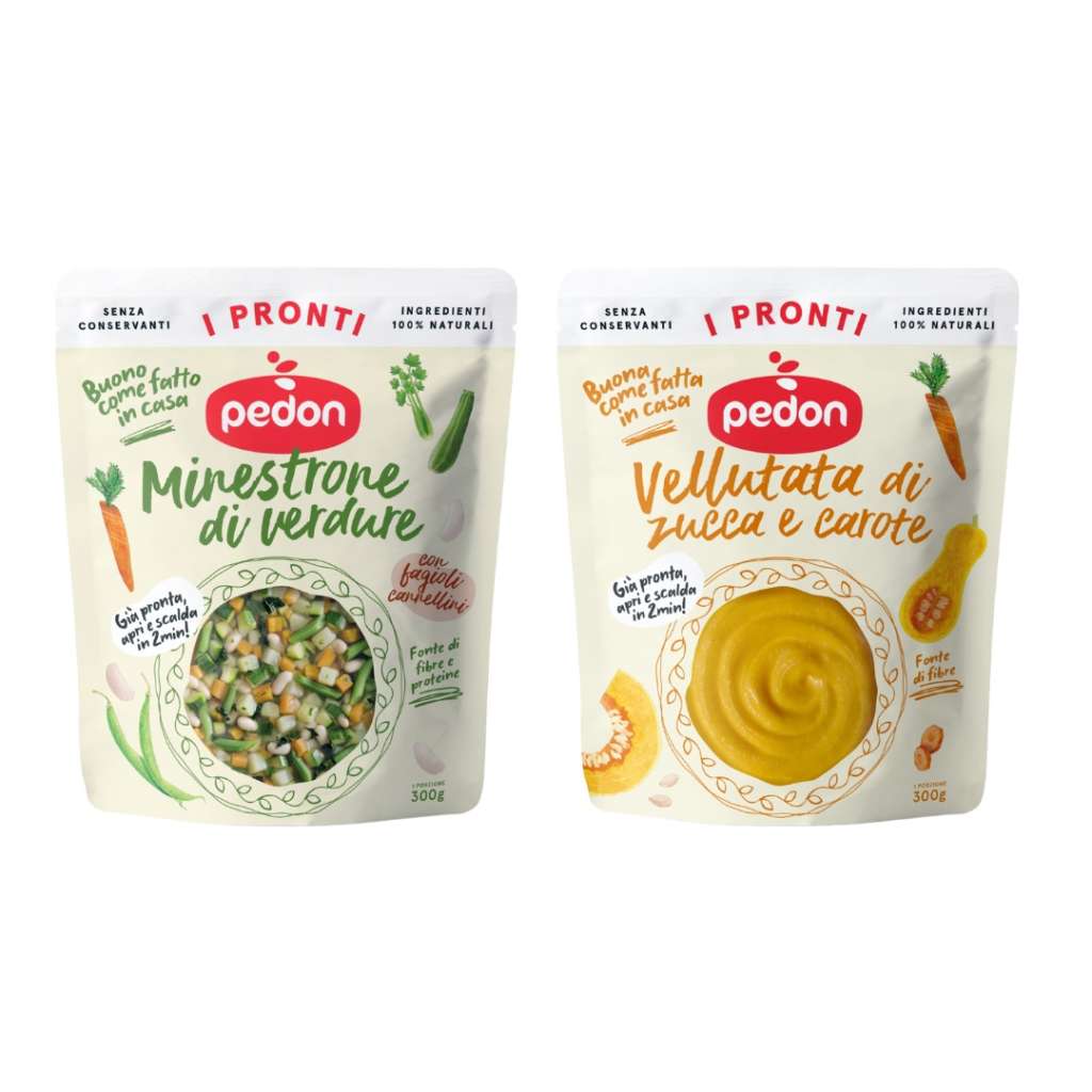 Le nuove zuppe vegetali Pedon nella linea I Pronti