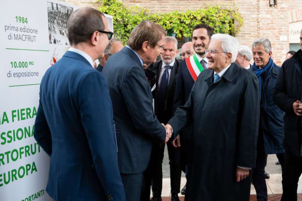 Il capo dello Stato Mattarella e il presidente Piraccini a Macfrut