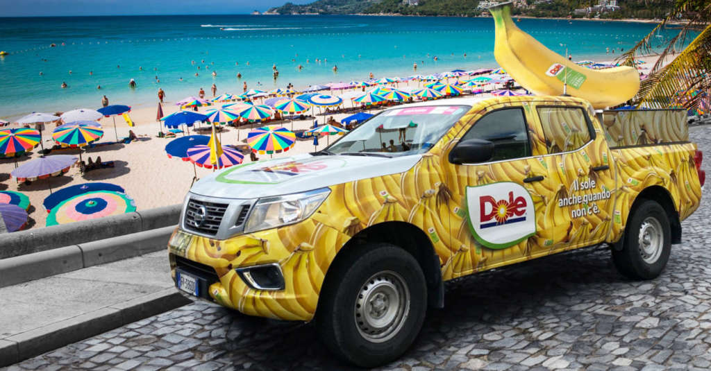 Il pick up di Dole Italia, punto di riferimento del tour estivo Summer Vibes