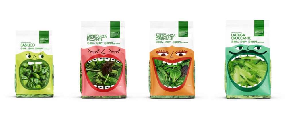 La gamma delle referenze di Agricola Moderna nel nuovo pack