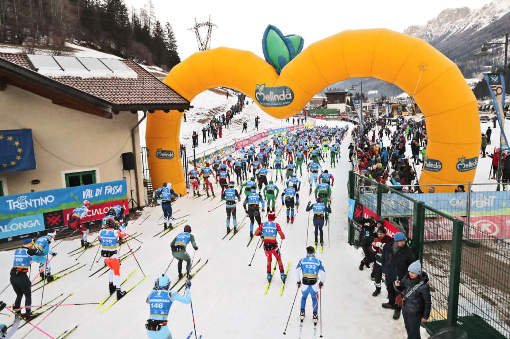 Partenza della Marcialonga, in Trentino