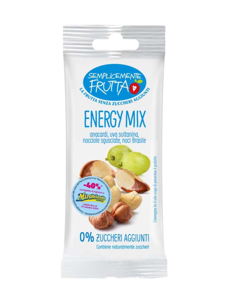 Referenza Semplicemente Frutta con la promozione per Mirabilandia riportata sul coupon