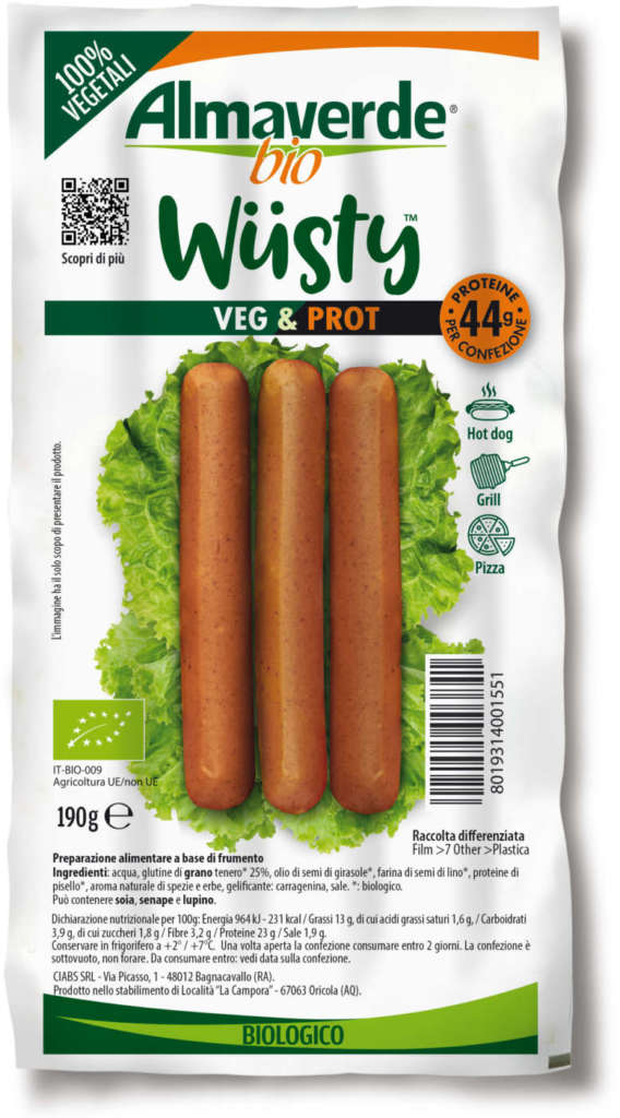 Wüsty, il würstel vegetale di Almaverde Bio