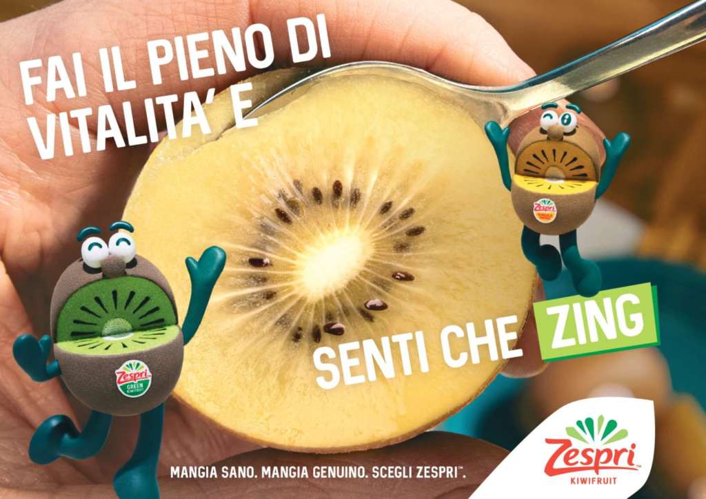 Key visual della campagna Zespri per il kiwi