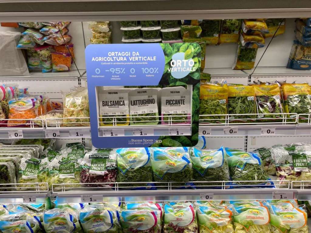 Le nuove insalate da vertical farming a marchio This is Frank distribuite da Md