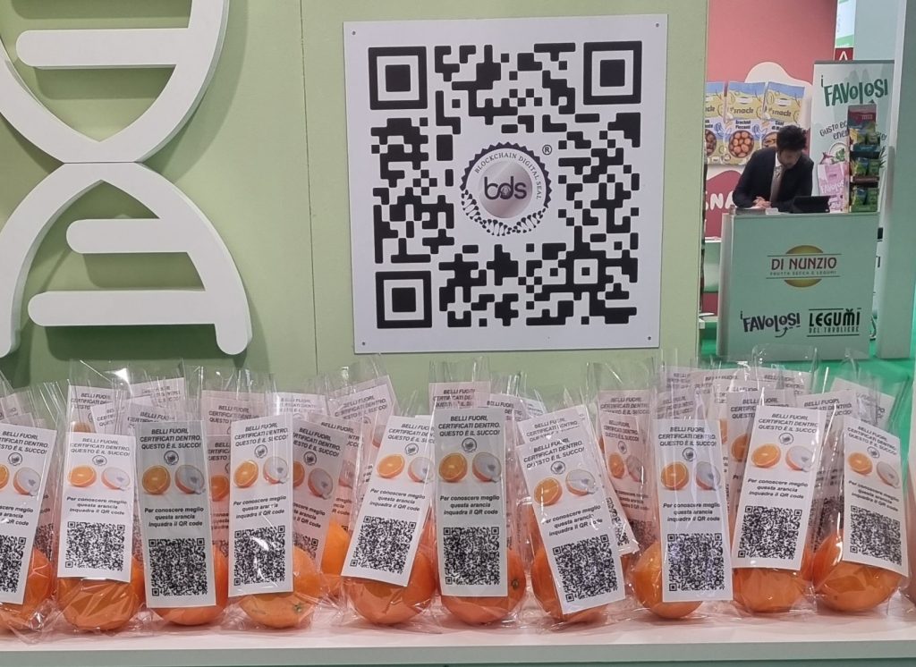 A Marca 2025 le arance navelina confezionate con tracciamento in blockchain
