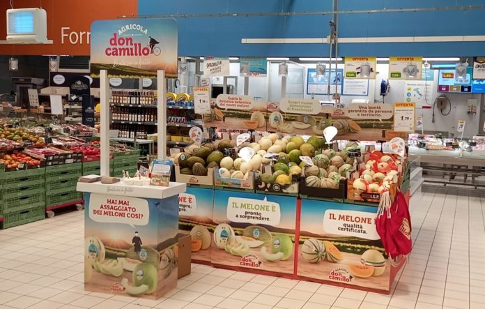 Campagna di promo-comunicazione meloni Don Camillo sul punto di vendita