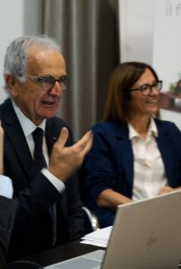 Il presidente Ferri di Cpr System con Monica Artosi