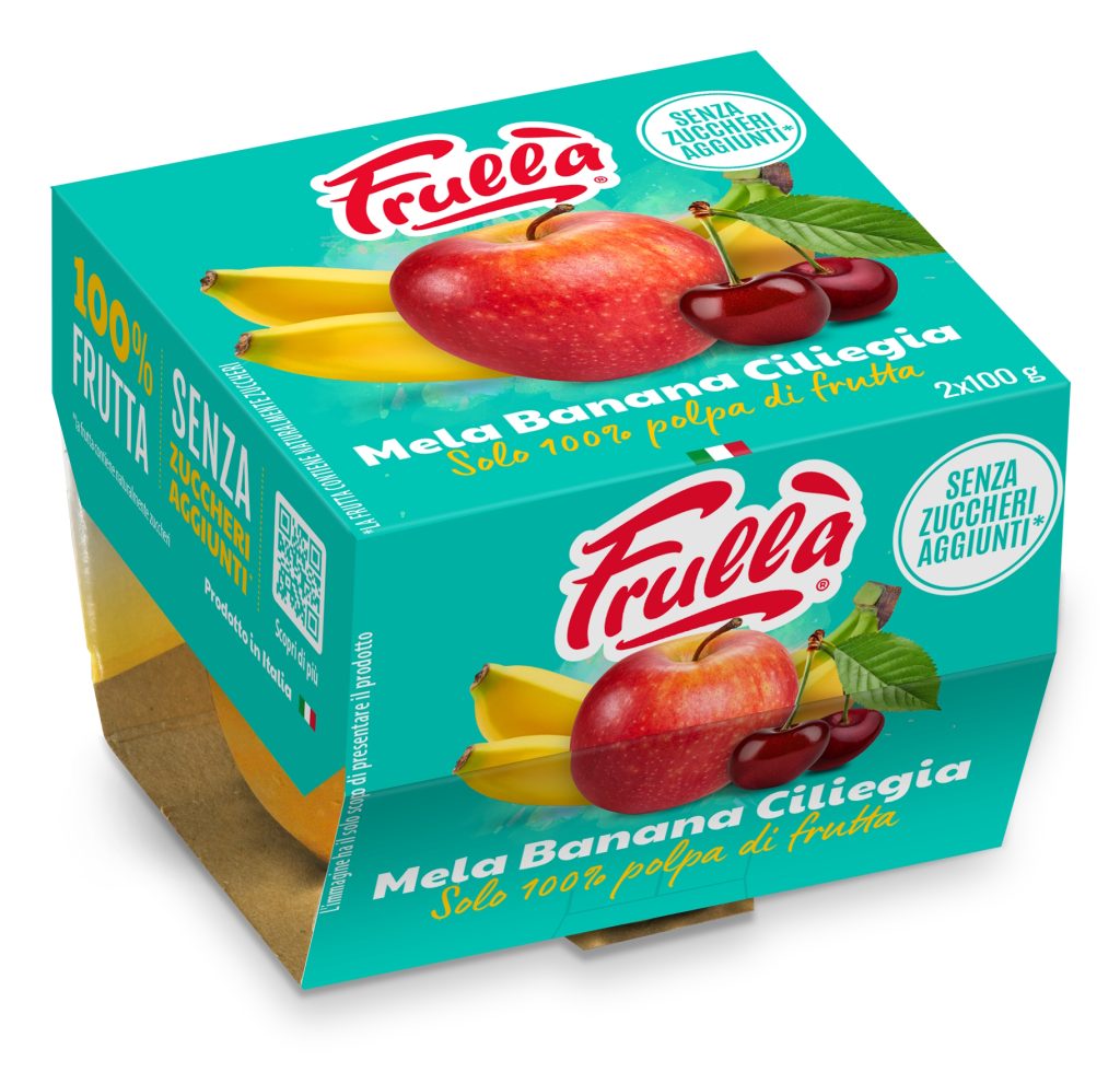 La nuova gamma di polpe di frutta Frullà nel formato premium bipack