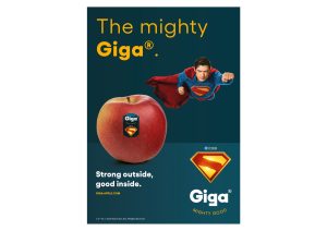 Le mela Giga come Superman